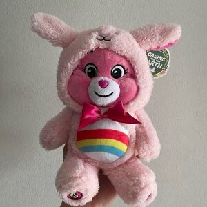 Care Bears Cheer Bear Easter sheep hooded plush 9”
